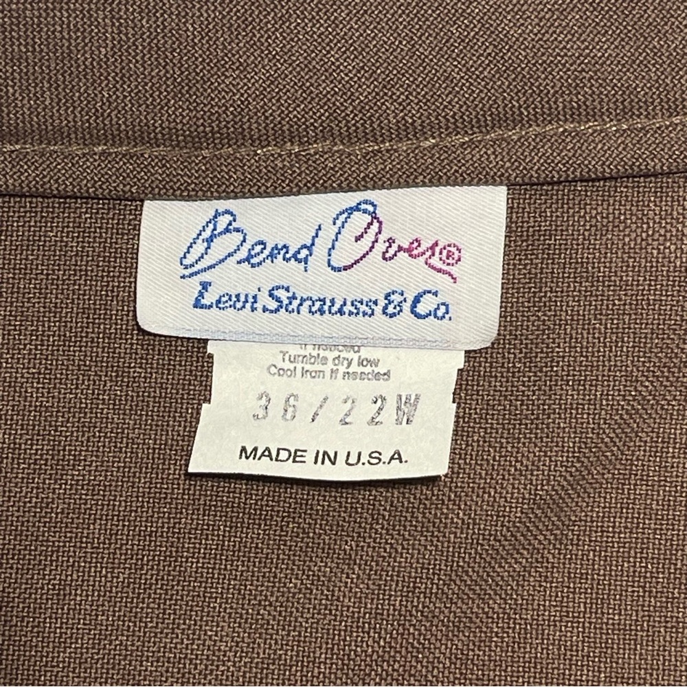 NWT Vintage Levi Strauss Bend Over Skirt Brown Pull-On Size 38 / 22W - Picture 5 of 8